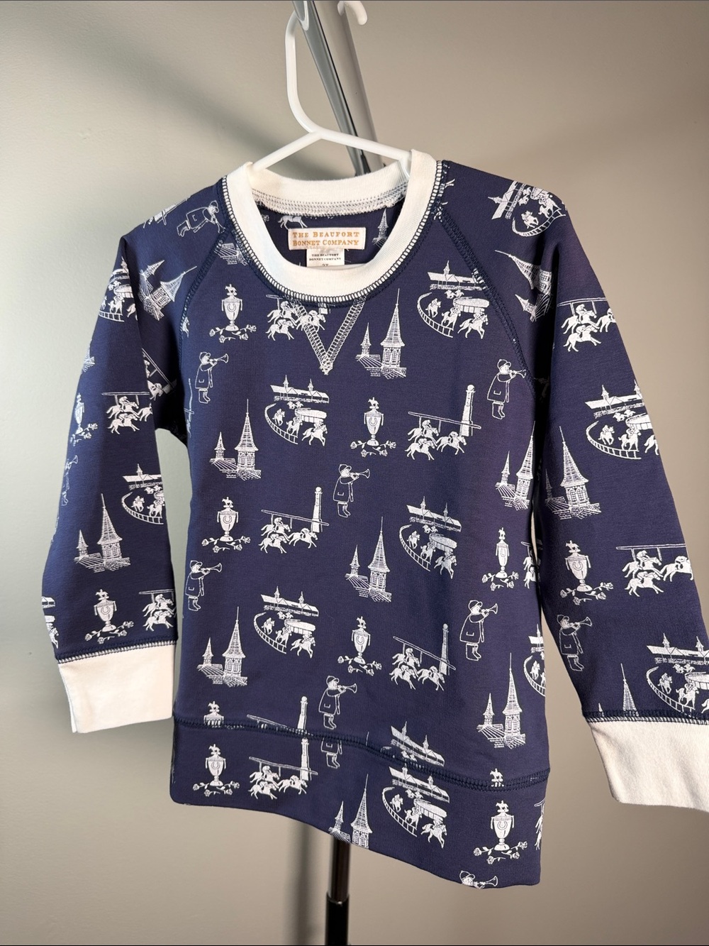 NWOT The Beaufort Bonnet Company Derby Printed Kids Sweatshirt